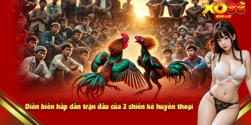 Diễn biến hấp dẫn trận đấu của 2 chiến kê huyền thoại